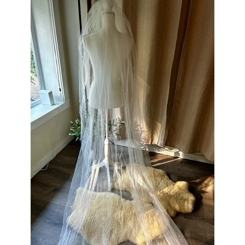 Vintage Cathedral Pearl Veil 131
